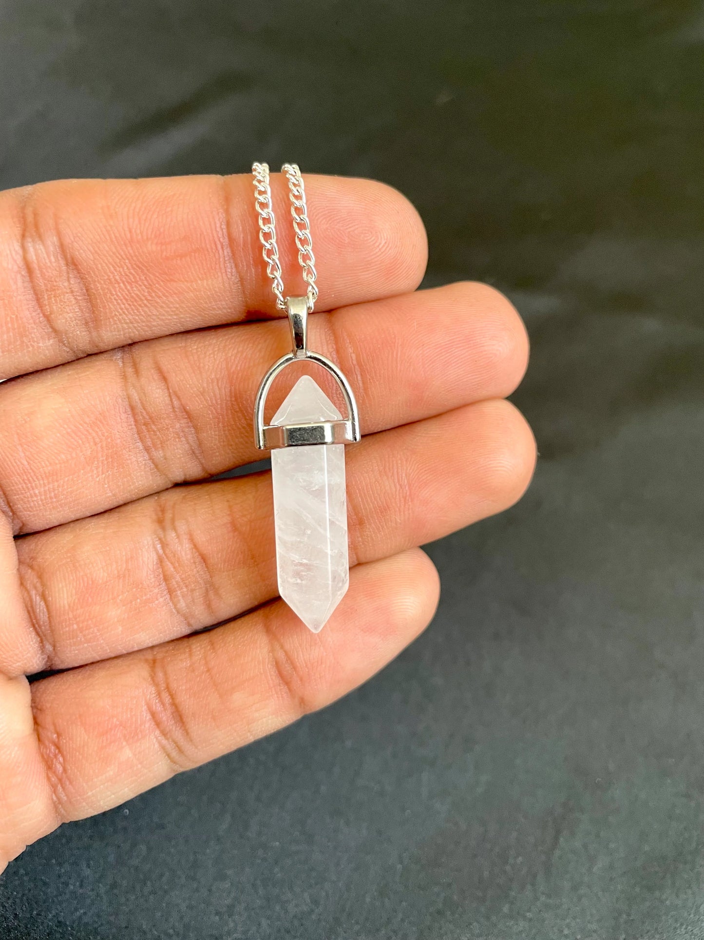 Clear Quartz Pencil Pendant (without chain)