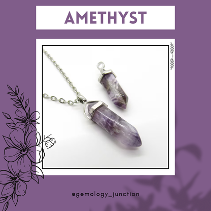 Amethyst Pencil Pendant (without chain)