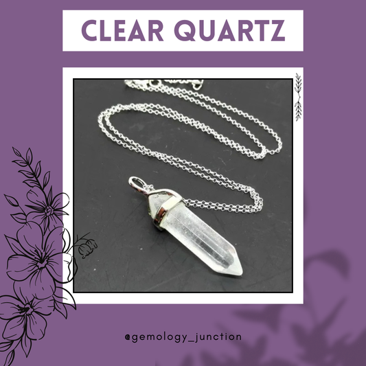 Clear Quartz Pencil Pendant (without chain)