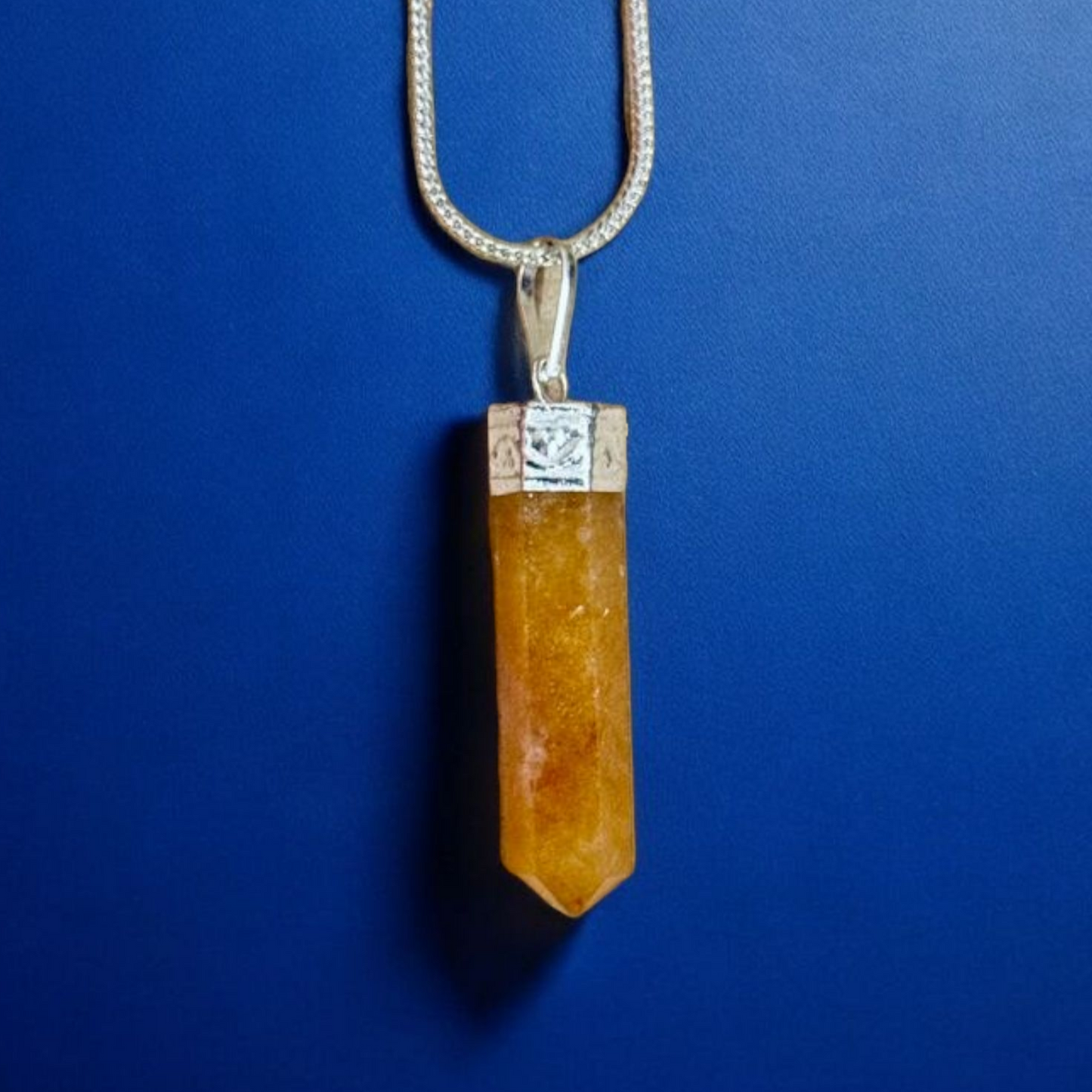 Citrine Pencil Pendant