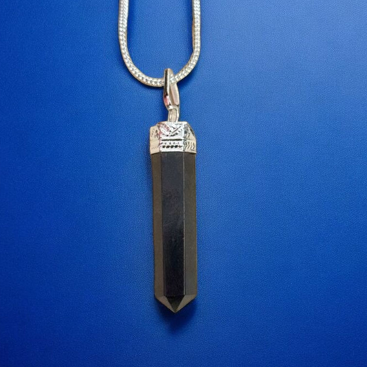 Black Tourmaline Pencil Pendant