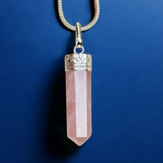 Rose Quartz Pencil Pendant