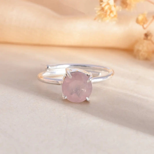 Rose Quartz Adjustable Ring
