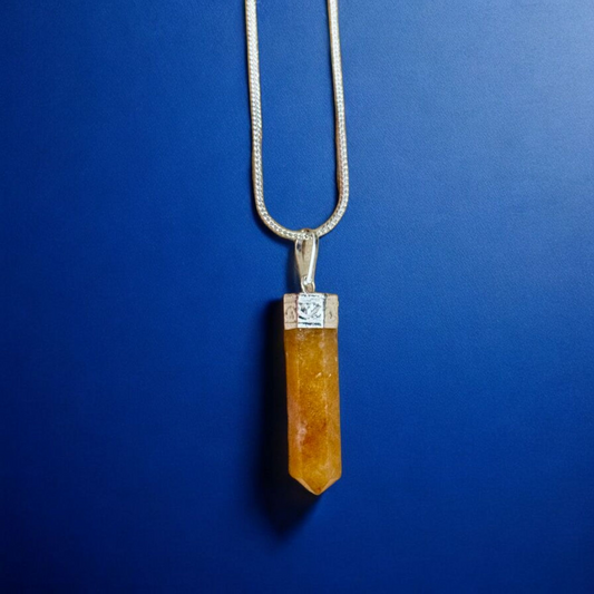 Citrine Pencil Pendant
