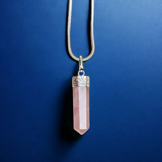 Rose Quartz Pencil Pendant